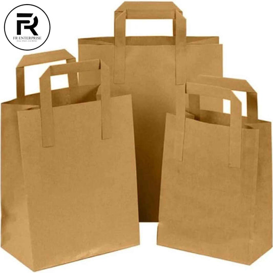 Brown Kraft Paper Bags with Handles | Eco-Friendly Brown Paper Bags | FR Enterprises