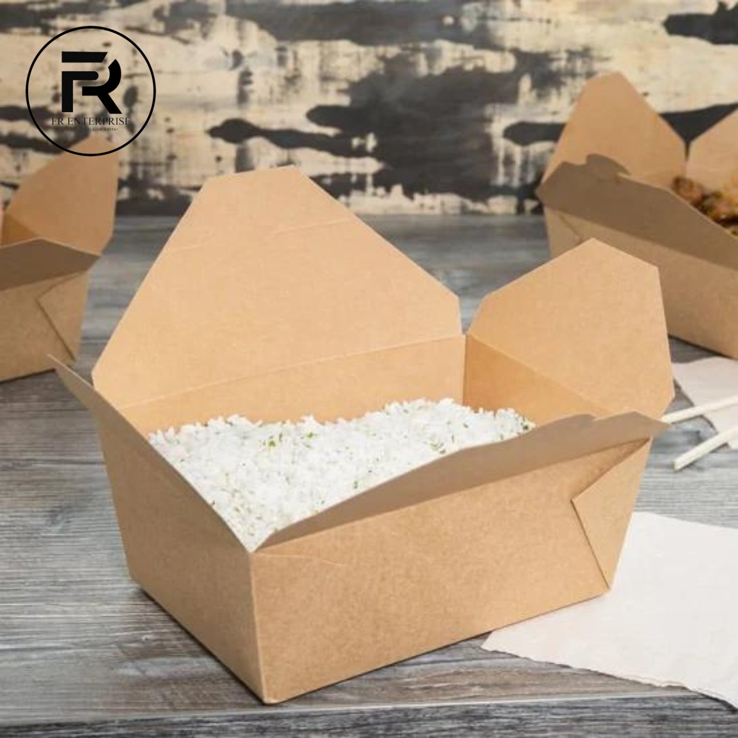 Eco-Friendly Bio Kraft Takeaway Boxes - Biodegradable & Durable Packaging