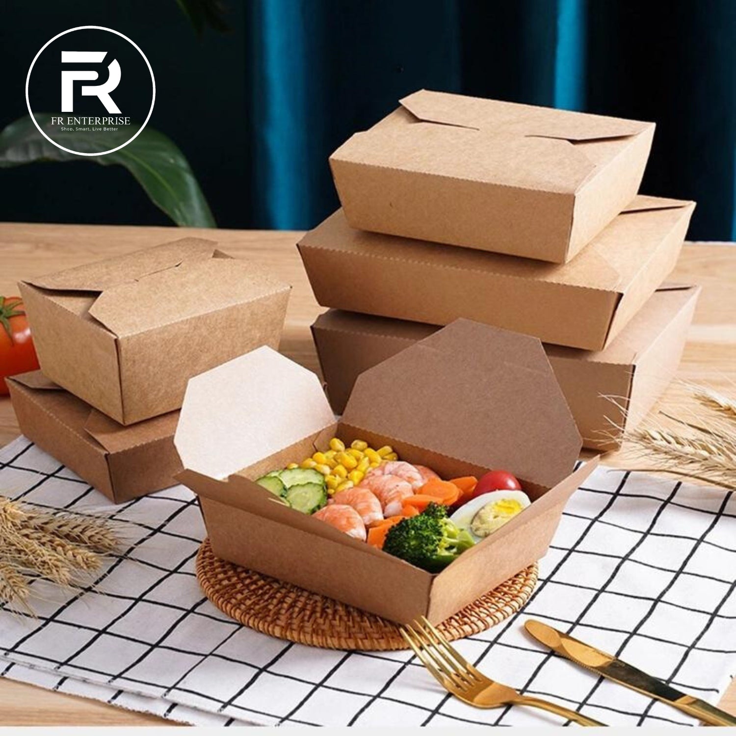 Eco-Friendly Bio Kraft Takeaway Boxes - Biodegradable & Durable Packaging